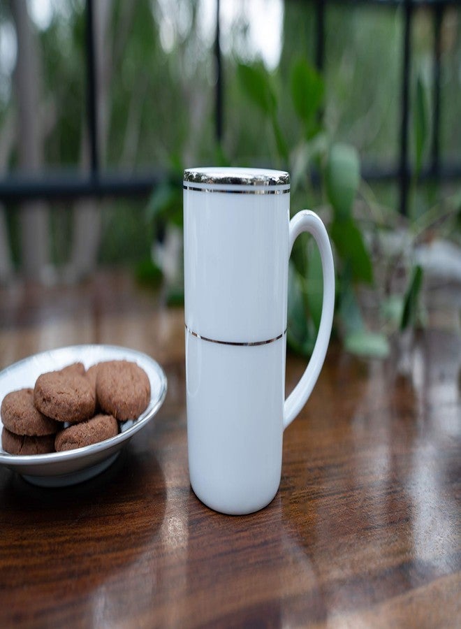 DANKOTUWA, world-class tableware دانكوتوا، أدوات مائدة عالمية المستوى، أكواب قهوة/شاي فاخرة مصنوعة من البورسلين النقي والبلاتين. مقاومة للخدش، خفيفة الوزن. مناسبة للمنزل والمكتب وكهدية، سعة 250 مل (طقم من قطعتين). - Image 3